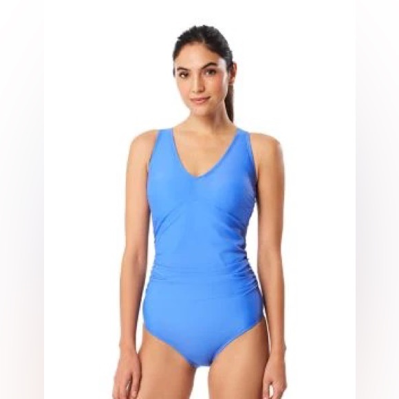 CLEARANCE-SPEEDO V Neck One Piece - PowerFLEX Eco(7734028) #0302 #0303 - Picture 4 of 4